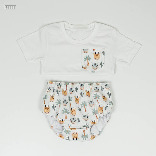 Camiseta bolsillo Jirafa