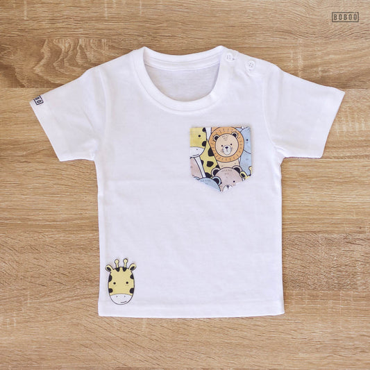 Camiseta Bolsillo Animales de Colores Camisetas